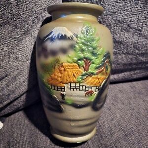 Satsuma Style Stamped Vase